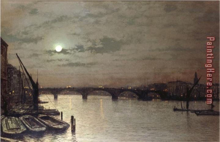 John Atkinson Grimshaw London Bridge 1883